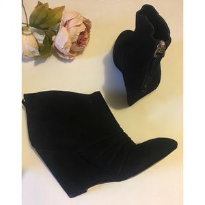 Sole Society Suede Wedge Ankle Boots